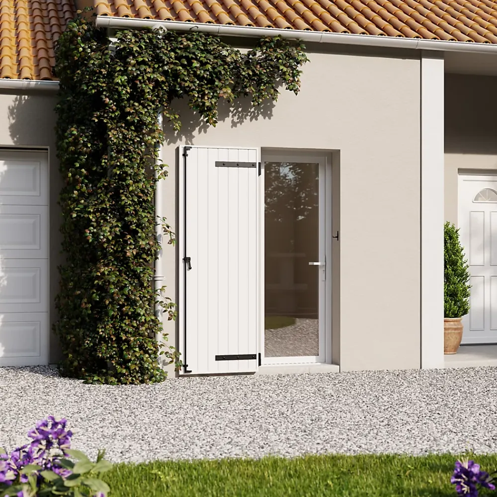 Fortia Volet battant uPVC blanc - l.80 x H.215 cm - 1 vantail- Volet Battant