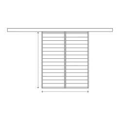 Fortia Volet coulissant aluminium anthracite - l.90 x H.135 cm - 2 vantaux- Volet Coulissant