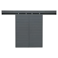Fortia Volet coulissant aluminium anthracite - l.100 x H.125 cm - 2 vantaux- Volet Coulissant