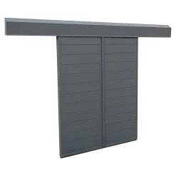 Fortia Volet coulissant aluminium anthracite - l.100 x H.125 cm - 2 vantaux- Volet Coulissant