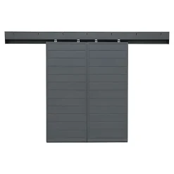 Fortia Volet Coulissant<Volet coulissant aluminium anthracite - l.120 x H.125 cm - 2 vantaux