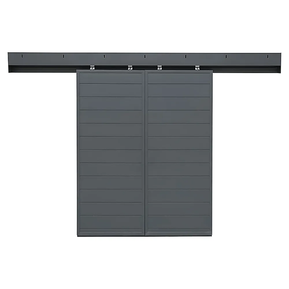 Fortia Volet Coulissant<Volet coulissant aluminium anthracite - l.120 x H.125 cm - 2 vantaux