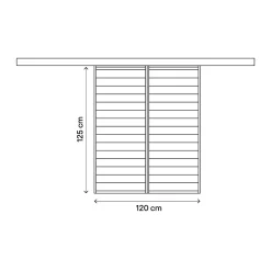 Fortia Volet Coulissant<Volet coulissant aluminium anthracite - l.120 x H.125 cm - 2 vantaux