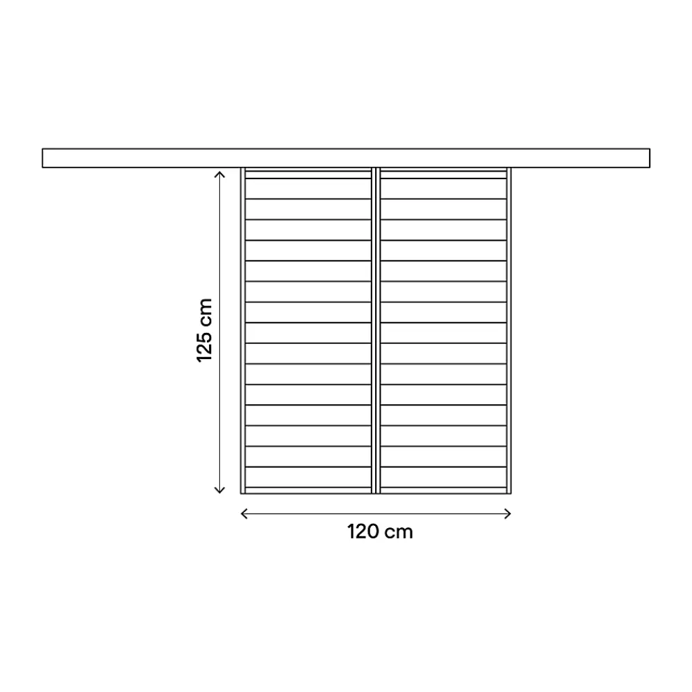 Fortia Volet Coulissant<Volet coulissant aluminium anthracite - l.120 x H.125 cm - 2 vantaux