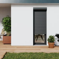 Fortia Volet roulant aluminium anthracite - ouverture motorisée - - l.120 x H.225 cm- Volet Roulant