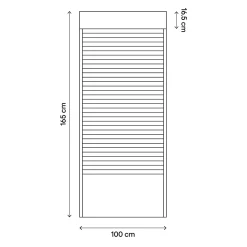 Fortia Volet roulant aluminium anthracite - ouverture motorisée - - l.100 x H.165 cm- Volet Roulant
