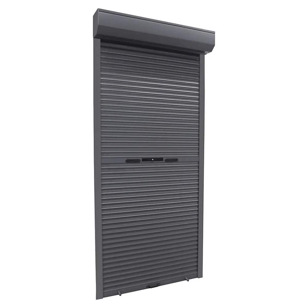 Fortia Volet roulant aluminium anthracite - ouverture manuelle - - l.100 x H.220 cm- Volet Roulant