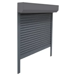 Fortia Volet roulant aluminium anthracite - ouverture motorisée - - l.120 x H.145 cm- Volet Roulant