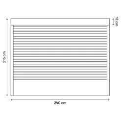 Fortia Volet Roulant<Volet roulant aluminium blanc - ouverture motorisée - - l.240 x H.215 cm