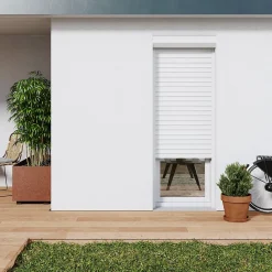 Fortia Volet Roulant<Volet roulant aluminium blanc - ouverture motorisée - - l.120 x H.225 cm