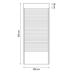 Fortia Volet Roulant<Volet roulant aluminium blanc - ouverture motorisée - - l.100 x H.215 cm