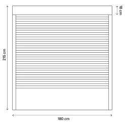 Fortia Volet roulant aluminium blanc - ouverture motorisée - - l.180 x H.215 cm- Volet Roulant