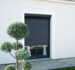 Avosdim Volet Roulant Électrique Filaire - Alu Gris Anthracite - L180 x H215 cm - Motorise - Recoupable- Volet Roulant
