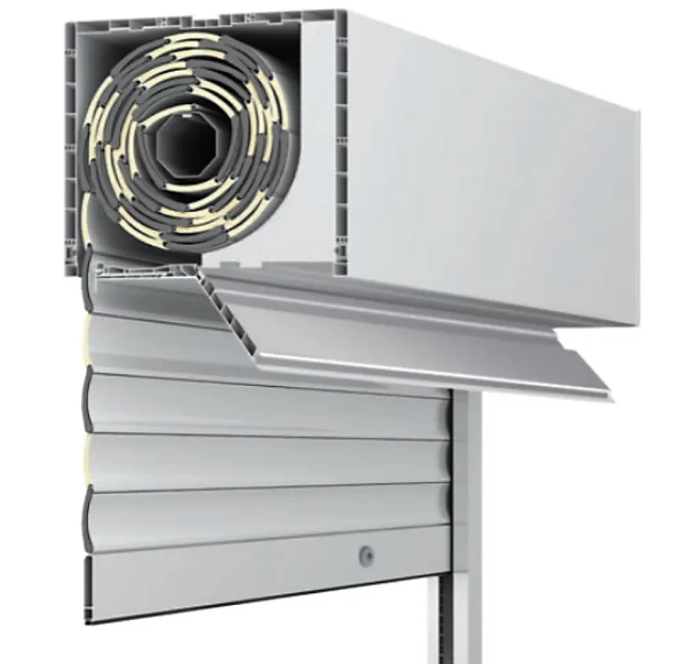 3 in 1 Volet roulant motorisé D-ROLL-50 RAL 9016 Solus - Filaire (L.: 1400 mm x H.: 1200 mm)- Volet Roulant