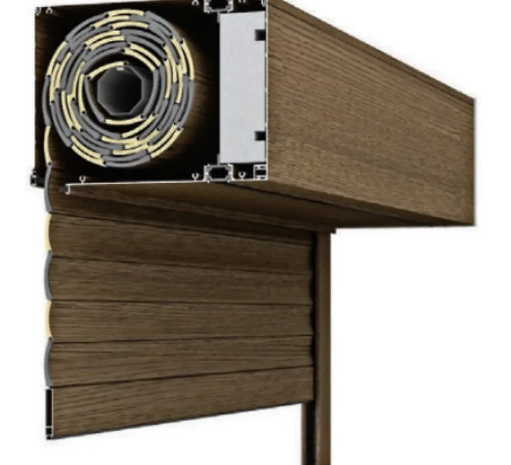 3 in 1 Volet roulant motorisé THERMO CONFORT Imitation bois S&SO RS100 Radio (L.: 2400 mm x H.: 2150 mm)- Volet Roulant
