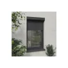Volet-Moustiquaire Volet roulant radio-télécommandé alu H 110 cm x L 100 cm gris- Volet Roulant