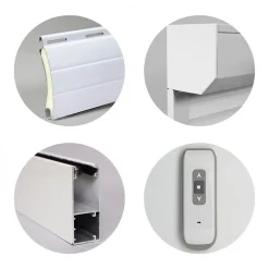 Volet-Moustiquaire Volet roulant recoupable radio H140 cm x L150 cm ALU Blanc, fabriqué en France- Volet Roulant