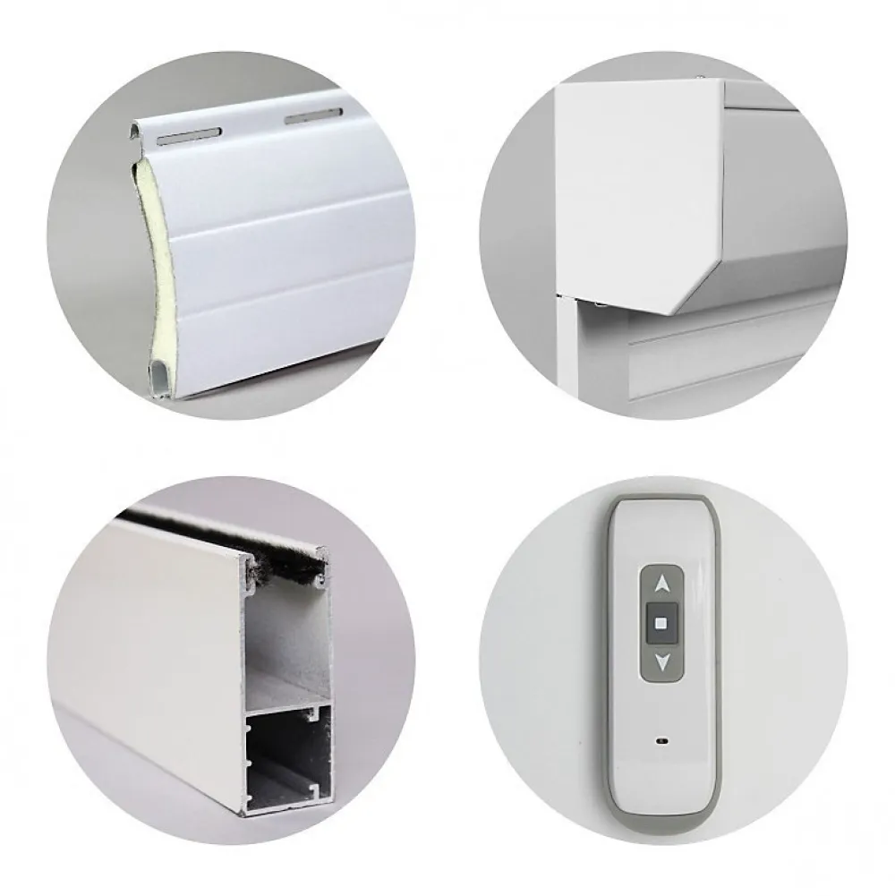 Volet-Moustiquaire Volet roulant recoupable radio H140 cm x L150 cm ALU Blanc, fabriqué en France- Volet Roulant