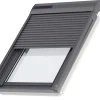 Velux Volet Roulant De Fenêtre De Toit|Volet Roulant De Fenêtre De Toit<Volet roulant rigide pour fenêtre de toit, gris anthracite, à énergie solaire, l.134 x H.140 cm, SSL UK08 0000S