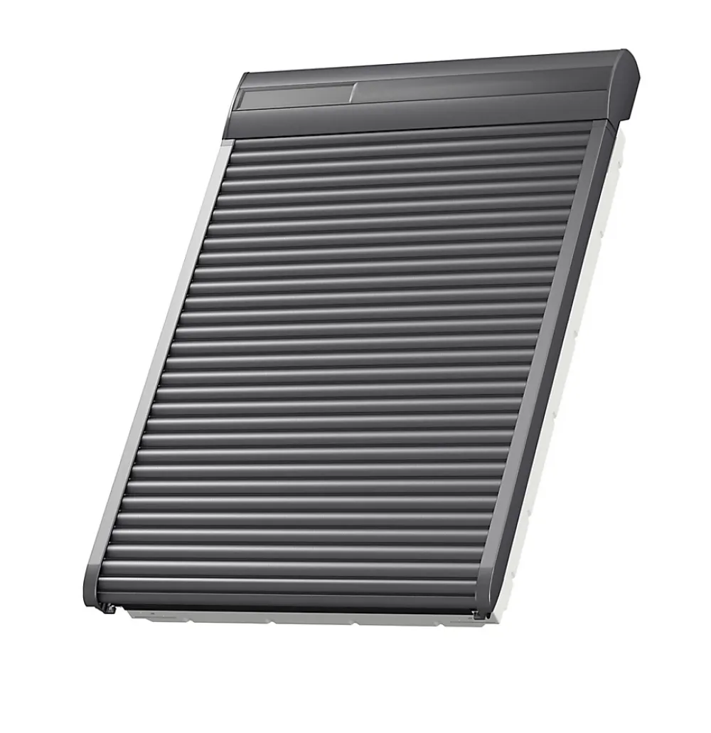 Velux Volet Roulant De Fenêtre De Toit|Volet Roulant De Fenêtre De Toit<Volet roulant rigide pour fenêtre de toit, gris anthracite, à énergie solaire, l.55 x H.98 cm, SSL 6 0000S