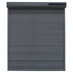 Fortia Volet roulant solaire aluminium anthracite - ouverture motorisée - - l.120 x H.135 cm- Volet Roulant