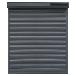 Fortia Volet roulant solaire aluminium anthracite - ouverture motorisée - - l.90 x H.135 cm- Volet Roulant