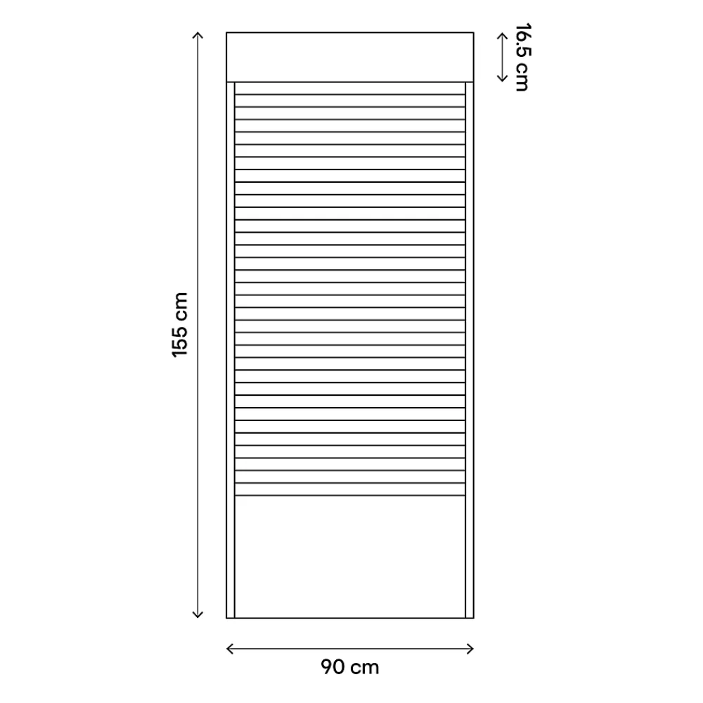 Fortia Volet Roulant<Volet roulant solaire aluminium anthracite - ouverture motorisée - - l.90 x H.155 cm