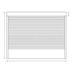 Fortia Volet roulant solaire aluminium anthracite - ouverture motorisée - - l.240 x H.215 cm- Volet Roulant