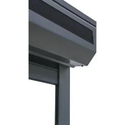 Fortia Volet roulant solaire aluminium anthracite - ouverture motorisée - - l.240 x H.215 cm- Volet Roulant