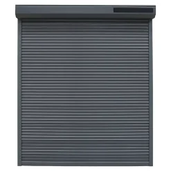 Fortia Volet roulant solaire aluminium anthracite - ouverture motorisée - - l.120 x H.125 cm- Volet Roulant
