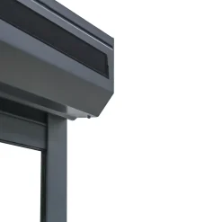 Fortia Volet roulant solaire aluminium anthracite - ouverture motorisée - - l.120 x H.125 cm- Volet Roulant