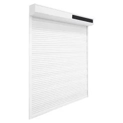 Fortia Volet roulant solaire aluminium blanc - ouverture motorisée - - l.120 x H.135 cm- Volet Roulant
