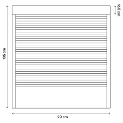 Fortia Volet Roulant<Volet roulant solaire aluminium blanc - ouverture motorisée - - l.90 x H.135 cm