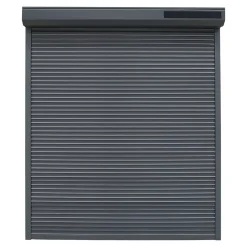 Fortia Volet roulant solaire aluminium anthracite - ouverture motorisée - - l.100 x H.125 cm- Volet Roulant