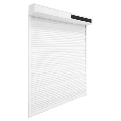 Fortia Volet roulant solaire aluminium blanc - ouverture motorisée - - l.120 x H.125 cm- Volet Roulant