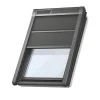 Velux Volet roulant souple pour fenêtre de toit, gris anthracite, à énergie solaire, l.114 x H.118 cm, SSS SK06 0000S- Volet Roulant De Fenêtre De Toit|Volet Roulant De Fenêtre De Toit