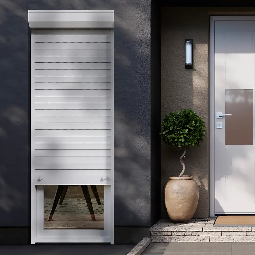 Fortia Volet roulant uPVC blanc - ouverture manuelle par sangle - - l.80 x H.205 cm- Volet Roulant