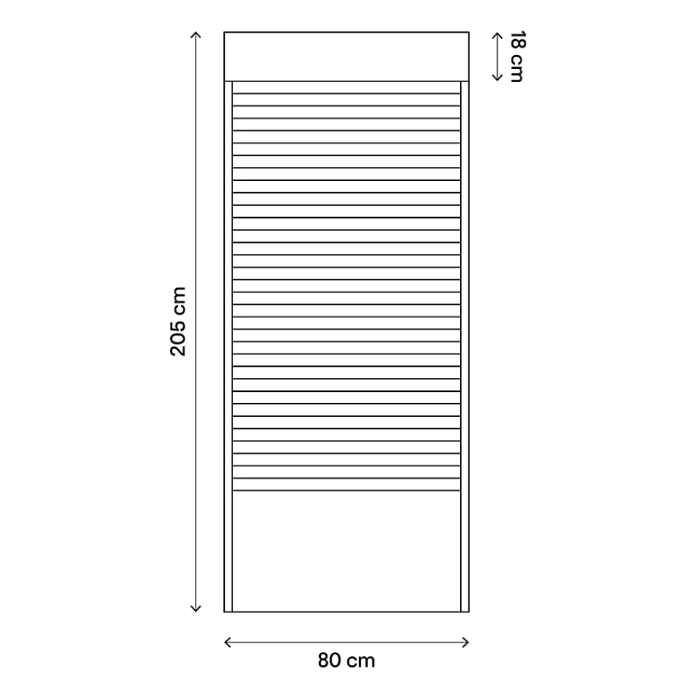 Fortia Volet roulant uPVC blanc - ouverture manuelle par sangle - - l.80 x H.205 cm- Volet Roulant