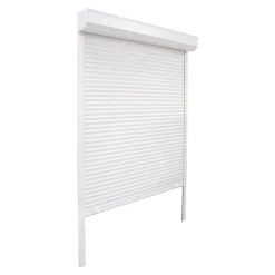Fortia Volet roulant uPVC blanc - ouverture manuelle par sangle - - l.100 x H.155 cm- Volet Roulant