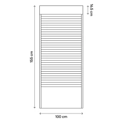 Fortia Volet roulant uPVC blanc - ouverture manuelle par sangle - - l.100 x H.155 cm- Volet Roulant