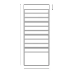 Fortia Volet roulant uPVC blanc - ouverture manuelle par sangle - - l.100 x H.215 cm- Volet Roulant