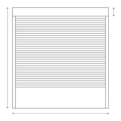 Fortia Volet roulant uPVC blanc - ouverture manuelle par sangle - - l.120 x H.135 cm- Volet Roulant