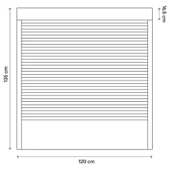 Fortia Volet roulant uPVC blanc - ouverture manuelle par sangle - - l.120 x H.135 cm- Volet Roulant