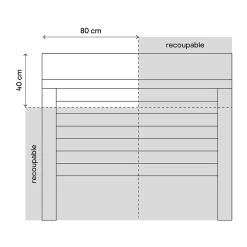 Fortia Volet roulant uPVC blanc - ouverture manuelle par sangle - - l.120 x H.135 cm- Volet Roulant