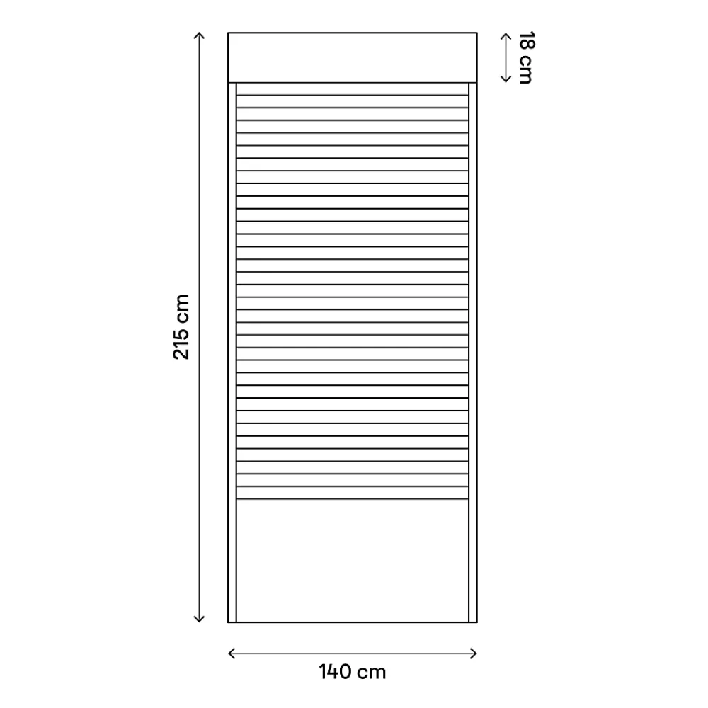 Fortia Volet roulant uPVC blanc - ouverture manuelle par sangle - - l.140 x H.215 cm- Volet Roulant