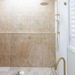 Concept Mosaïque Véritable BEJMAT artisanal marocain 4.5 x 14.5 cm NATUREL- Faïence Unie|Faïence Pour Pièce À Vivre