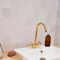 Concept Mosaïque Carrelage Mural Pour Pièce À Vivre<Véritable carreau zellige marocain 10x10 cm BLANC CASSÉ