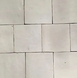 Concept Mosaïque Carrelage Mural Pour Pièce À Vivre<Véritable carreau zellige marocain 10x10 cm BLANC CASSÉ