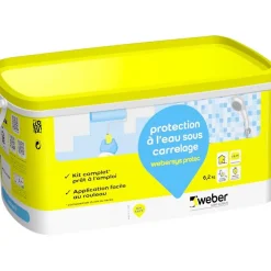 Weber Ragréage Et Primaire Pour Carrelage<.sys protec ( kit de 6 m², seaux de 7 kg, 20 kg) - SYS PROTECT KIT 6m²