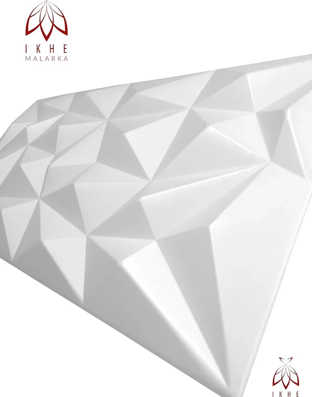 Ikhemalarka 8x - 4m2 panneaux muraux 3D en polystyrène XPS flexibles 100 x 50 cm Revêtement mural et de plafond moderne Brillant White- Panneau Mural Décoratif